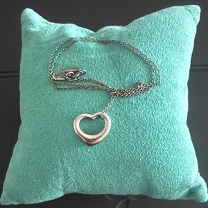 Tiffany & Co. Silver Open Heart Necklace